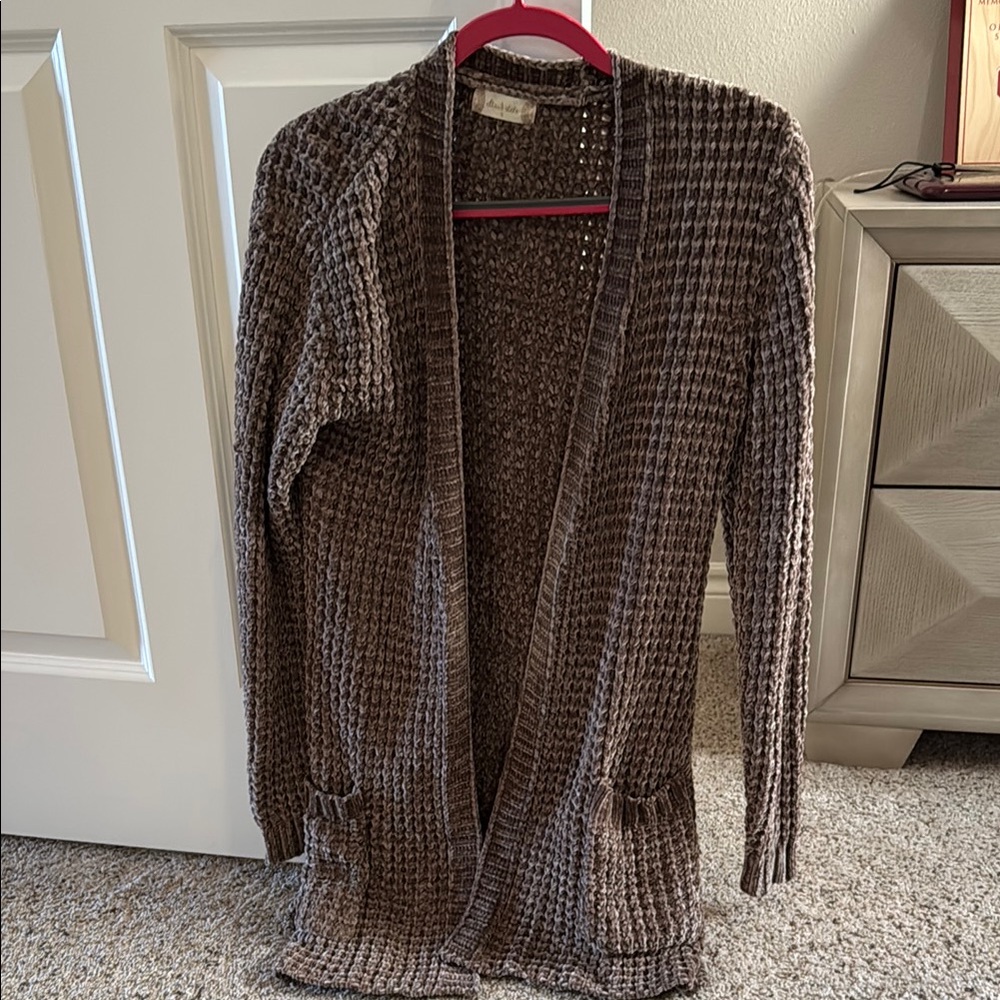 Brown Knit Cardigan